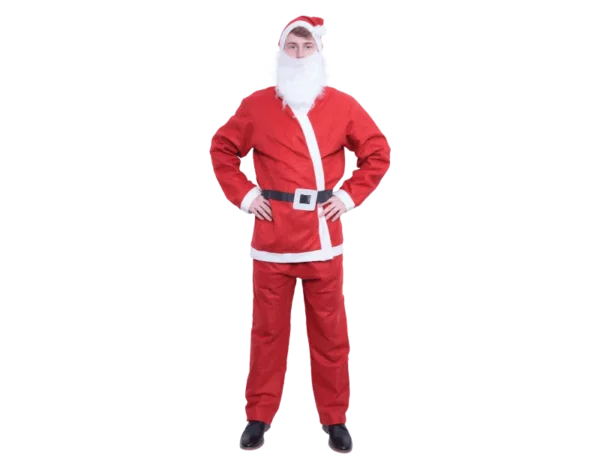 Man in an adult santa suit